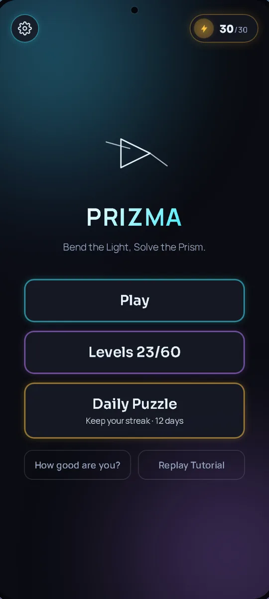 Prizma: Main menu