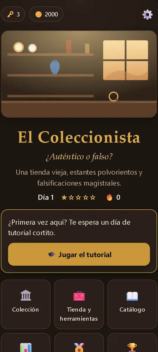 The Collector: Real or Fake: La pantalla principal de la tienda