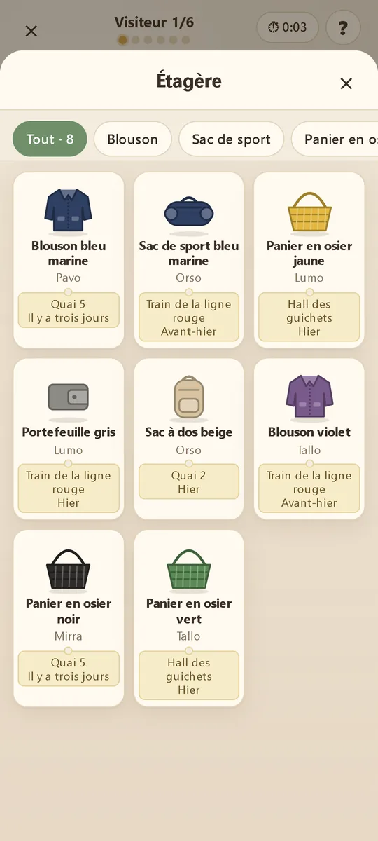 Lost & Found Office: La fiche d’un objet de l’étagère