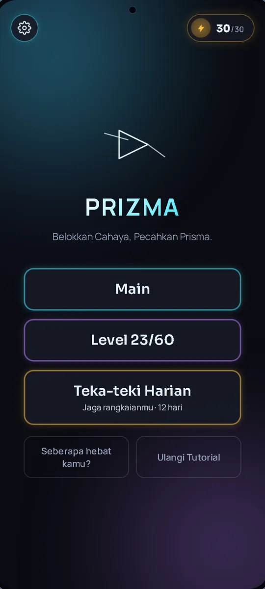 Prizma: Menu utama