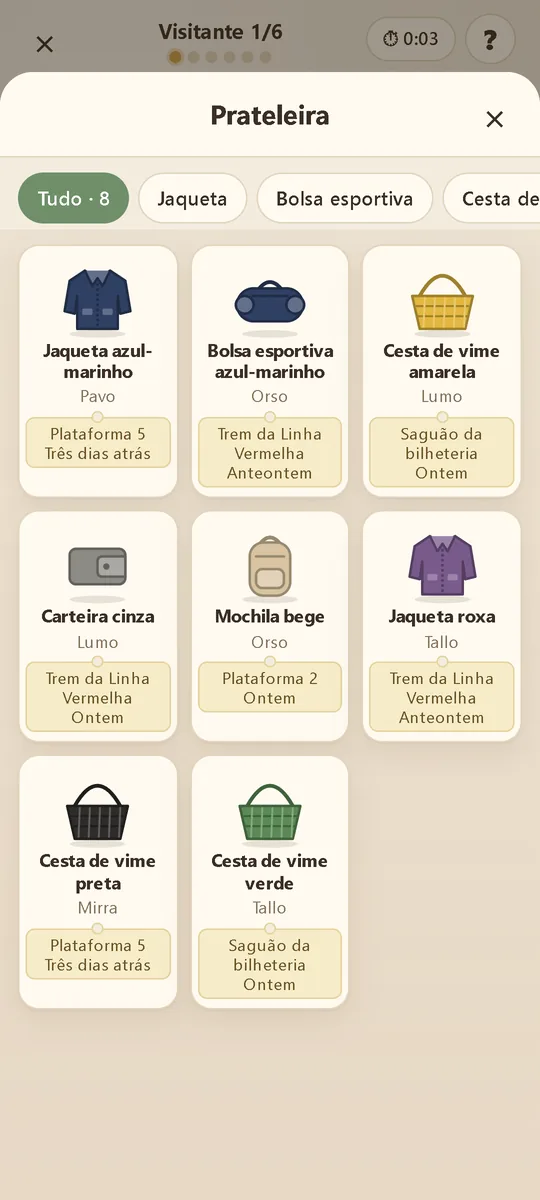 Lost & Found Office: O registro de um item da prateleira